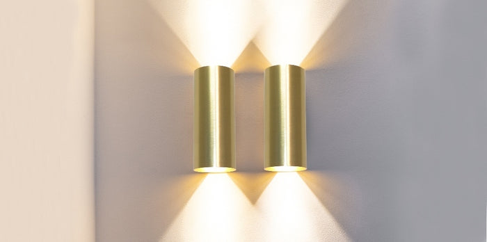 Artdelight Wandlamp Roulo 2 Goud GU10 Up & Downlight