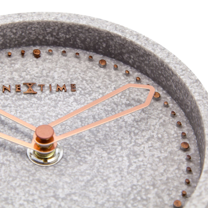 NeXtime - NeXtime - Tafelklok - 17.5x15.5x5cm - Polyresin- Grijs -