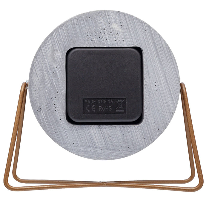 NeXtime - NeXtime - Tafelklok - 17.5x15.5x5cm - Polyresin- Grijs -