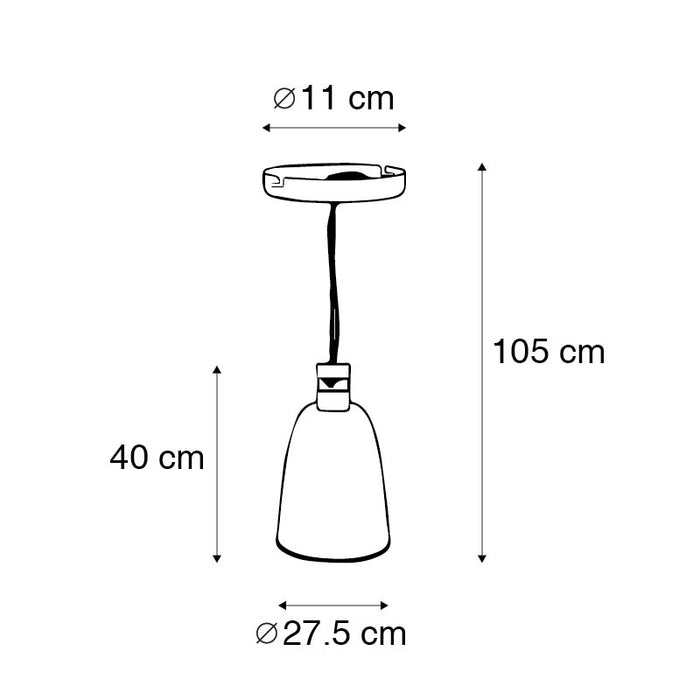 QAZQA Vintage hanglamp koper met goud - Burn