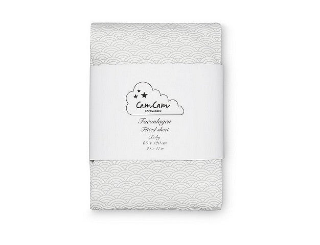 Cam Cam Copenhagen Hoeslaken ledikant - 60x120cm - grey wave