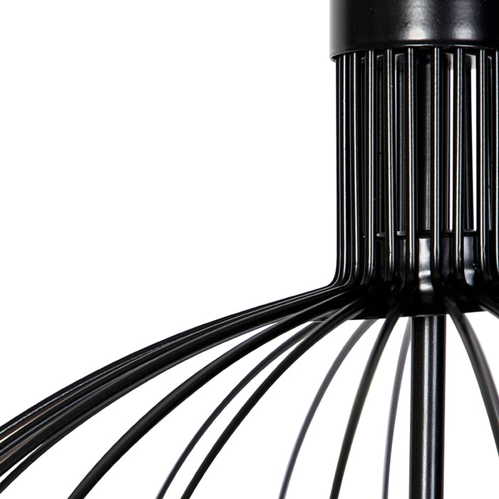 QAZQA Hanglamp wire-dos - Zwart - Design - D 600mm