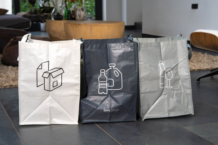 Sens Design Prullenbak afvalscheiding 3 vakken – recycling prullenmand