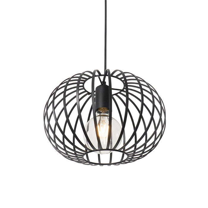QAZQA Design hanglamp zwart 3-lichts - Johanna