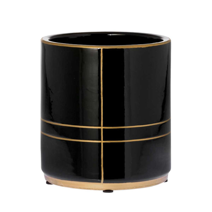 RIVERDALE - Bloempot Suus - H22cm - zwart