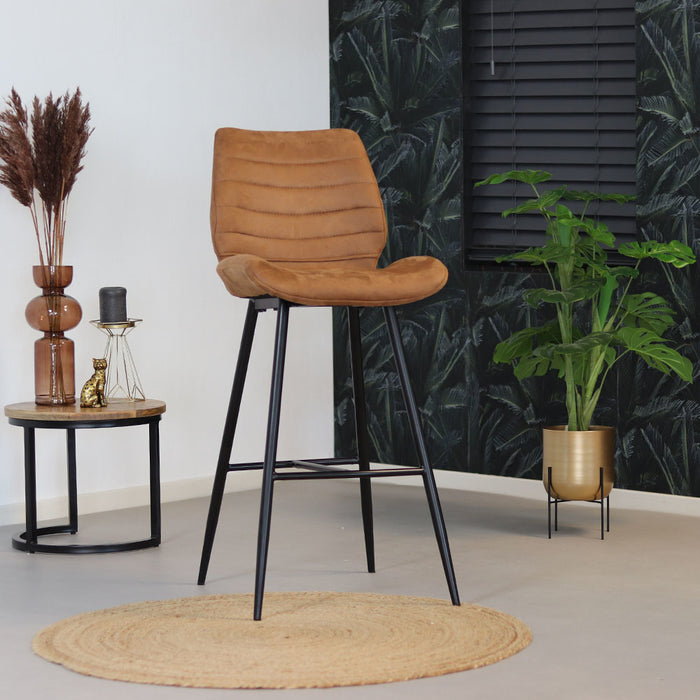 Bronx71 Industriële barkruk Morris cognac 71 cm