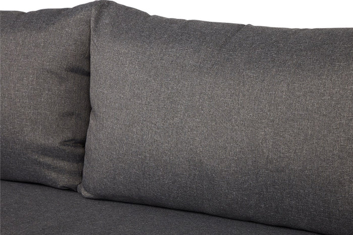 Lisomme Fien rotan tuinbank zwart - Met zitkussens