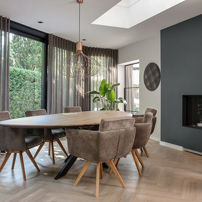 Duverger Mokum - Eetkamerstoel - Run Again - eikenhout naturel - bruin