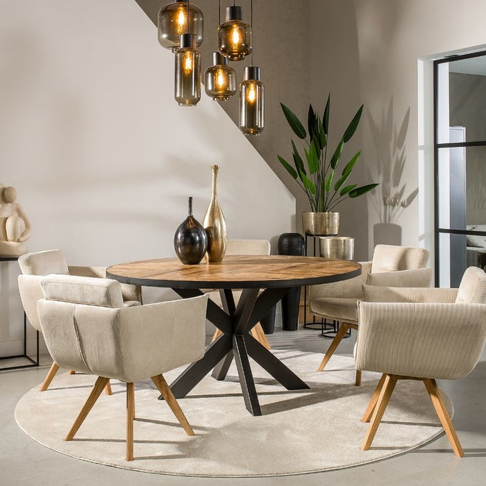 Duverger Mokum - Eetkamerstoel - Run Again - eikenhout naturel - bruin