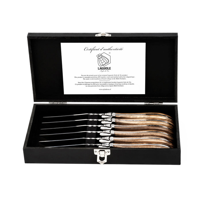Laguiole Style de Vie Luxury Line Steakmessenset 6 st.