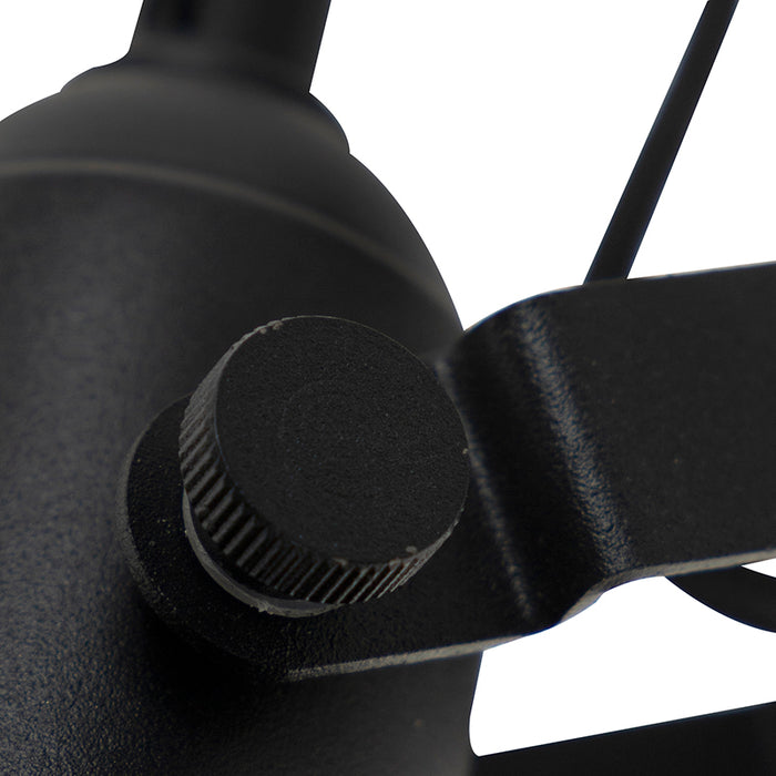 QAZQA Industriële spot zwart met goud 2-lichts - Tommy