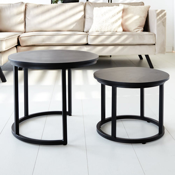 Dimehouse Industriële salontafel set van 2 Rosa zwart