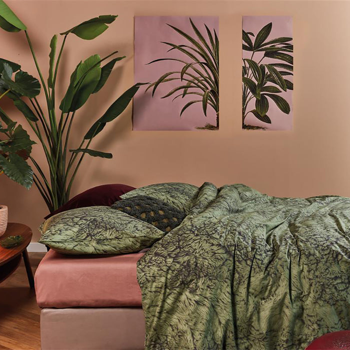 At Home by Beddinghouse Feel Warm Dekbedovertrek 200 x 220 cm - Groen