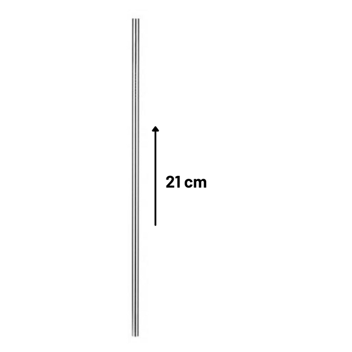 Orange85 Metalen Rietjes 8 stuks Herbruikbaar met Borsteltje en Zakje