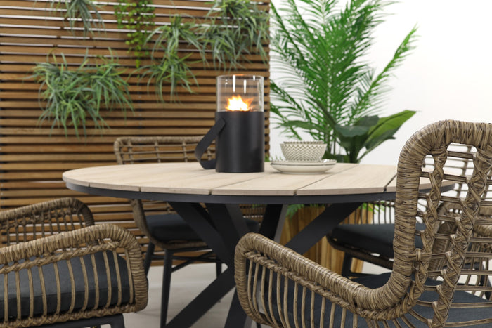 Jasmine natural | GI Edison 122 cm. - ronde tuinset