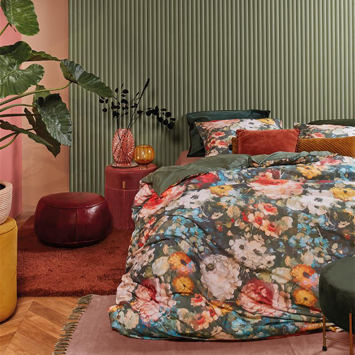 At Home by Beddinghouse History Dekbedovertrek 140 x 220 cm - Groen