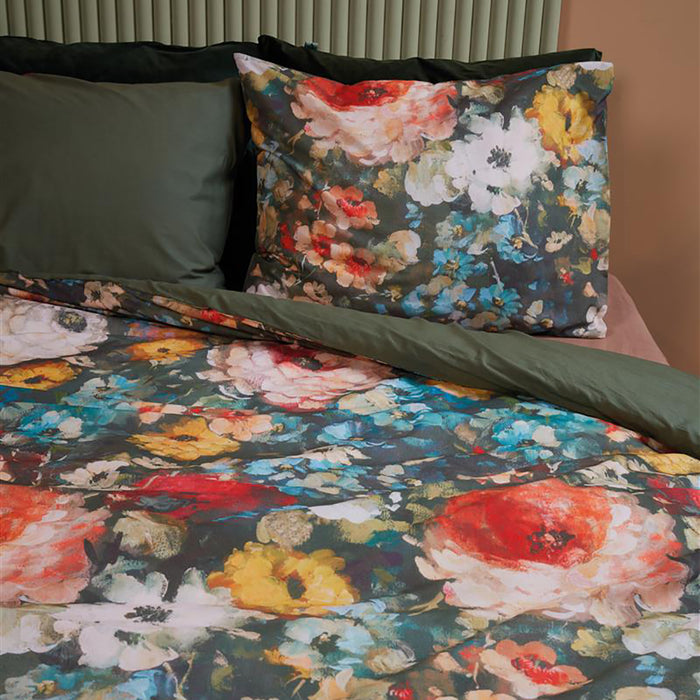 At Home by Beddinghouse History Dekbedovertrek 140 x 220 cm - Groen