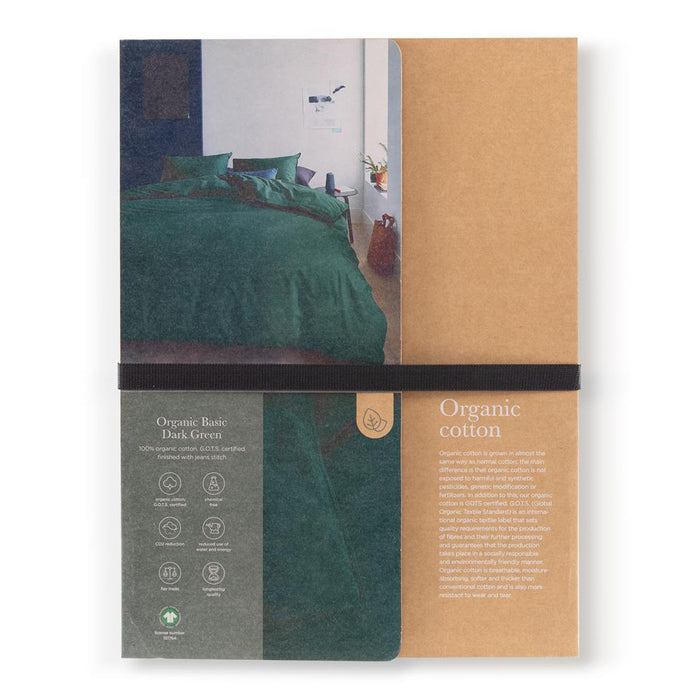 Beddinghouse Organic Basic Dekbedovertrek 200 x 200/220 cm - Donkergroen