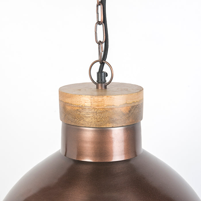 QAZQA Hanglamp Pointer - Koper - Industrieel - H 1320mm