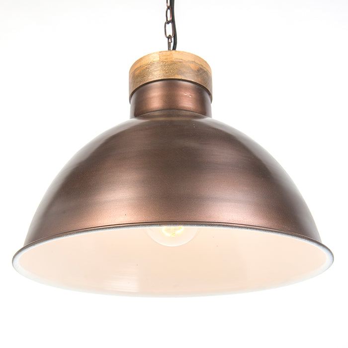 QAZQA Hanglamp Pointer - Koper - Industrieel - H 1320mm