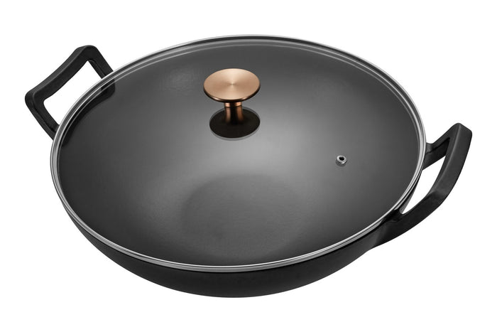 Buccan - Hamersley - Gietijzeren wokpan 36cm - Zwart