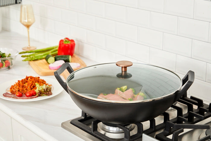 Buccan - Hamersley - Gietijzeren wokpan 36cm - Zwart