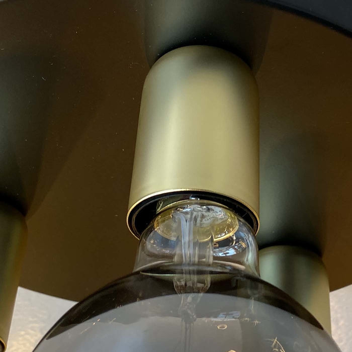 Ylumen Plafondlamp Basiq 5 lichts Ø 30 cm excl. E27 zwart goud