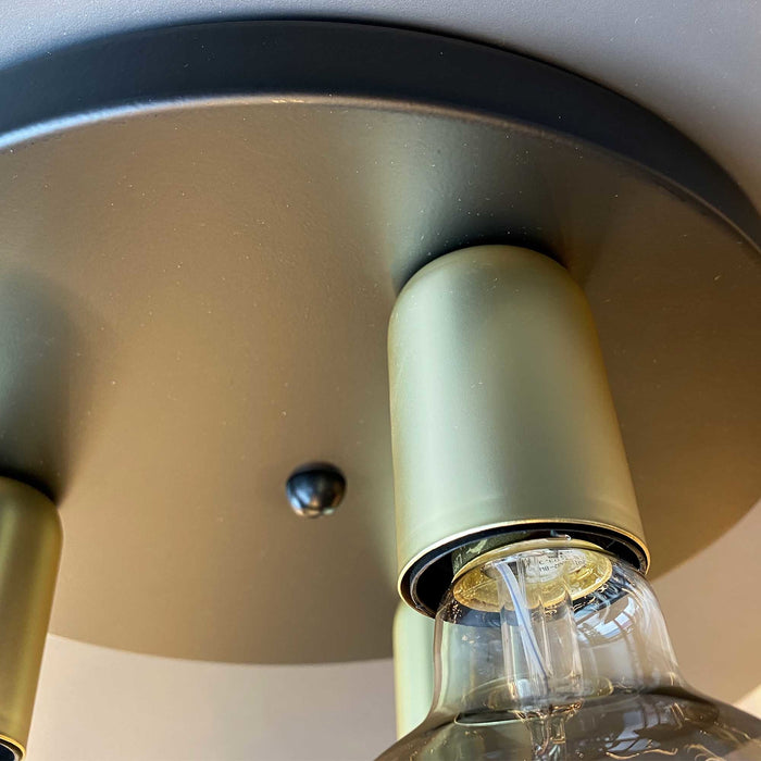 Ylumen Plafondlamp Basiq 5 lichts Ø 30 cm excl. E27 zwart goud