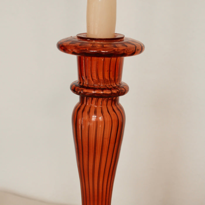 À la Classic Glazen Kandelaar - Terra