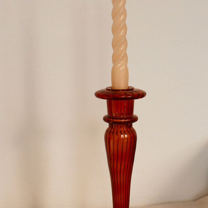 À la Classic Glazen Kandelaar - Terra