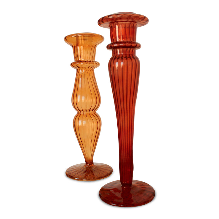 À la Classic Glazen Kandelaar - Terra