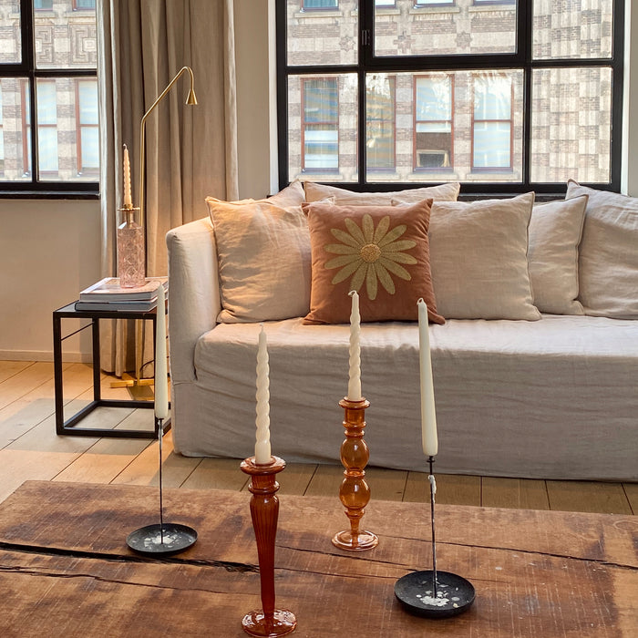 À la Classic Glazen Kandelaar - Terra