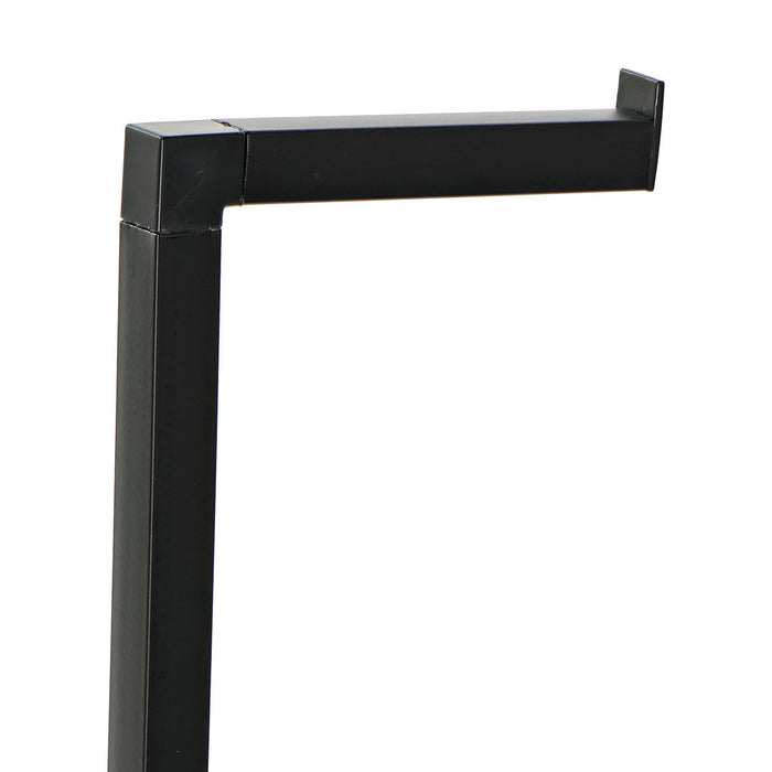 Toiletrolhouder met borstel - Butler Vrijstaand - Zwart