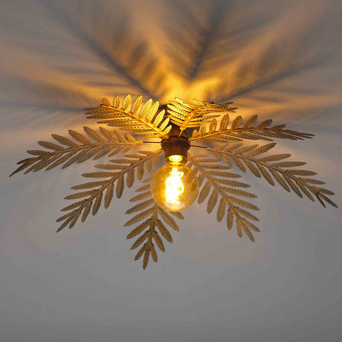 Ylumen Plafondlamp Palm 8 bladen Ø 65 cm goud bruin