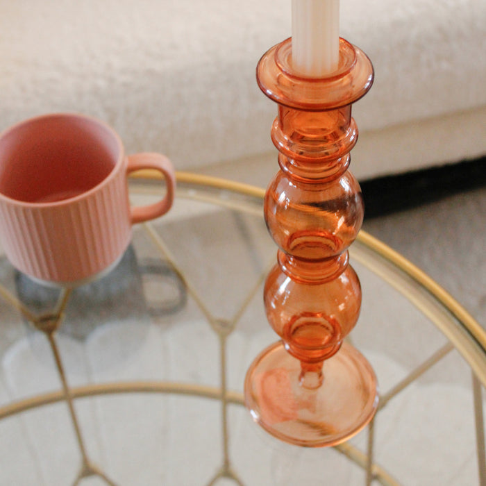 À la Classic Glazen Kandelaar - Blush