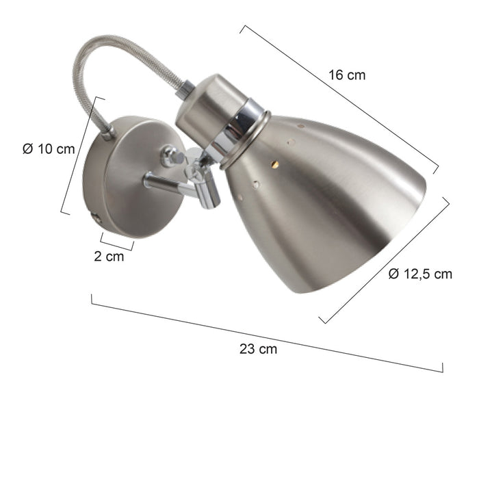 Steinhauer Spring Wandlamp Staal