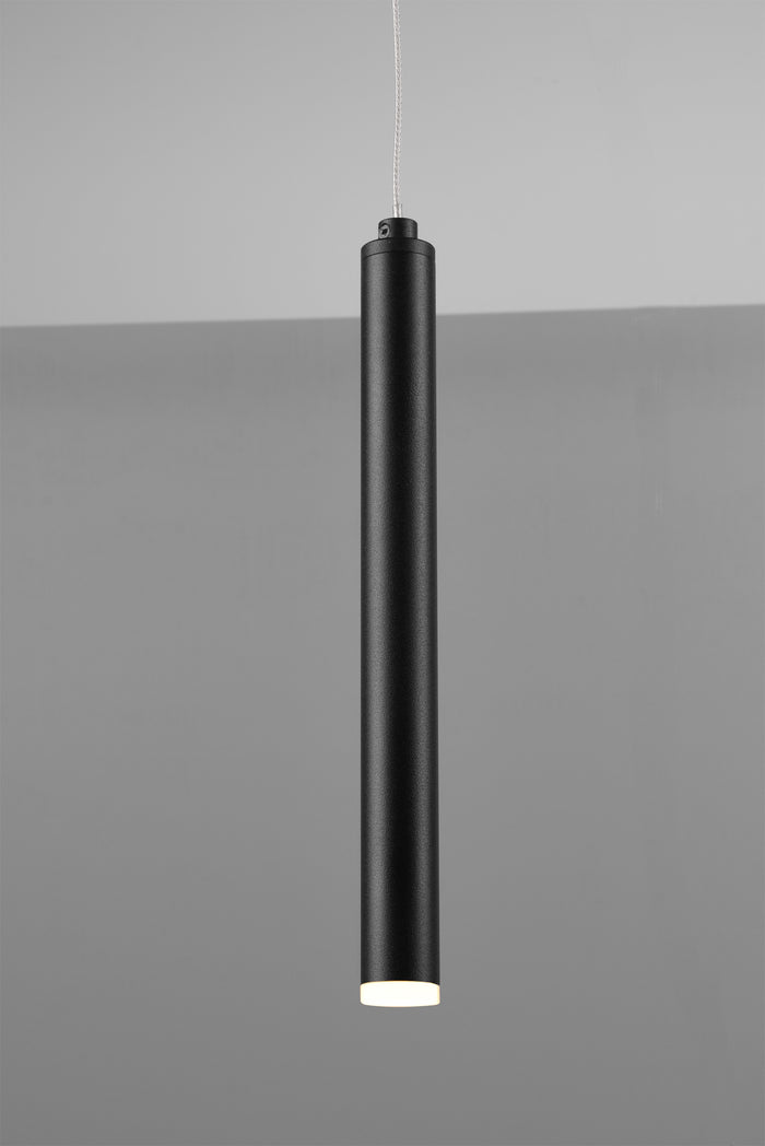 TRIO - Hanglamp Tubular Zwart 115 cm .