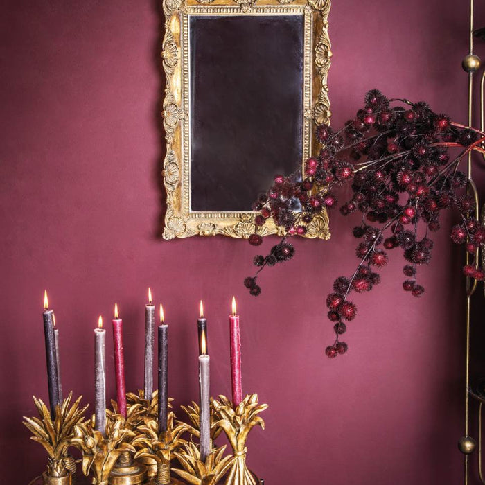 PTMD Kenny Ronde Kandelaar Palm - H15 x Ø15 cm - Poly - Goud