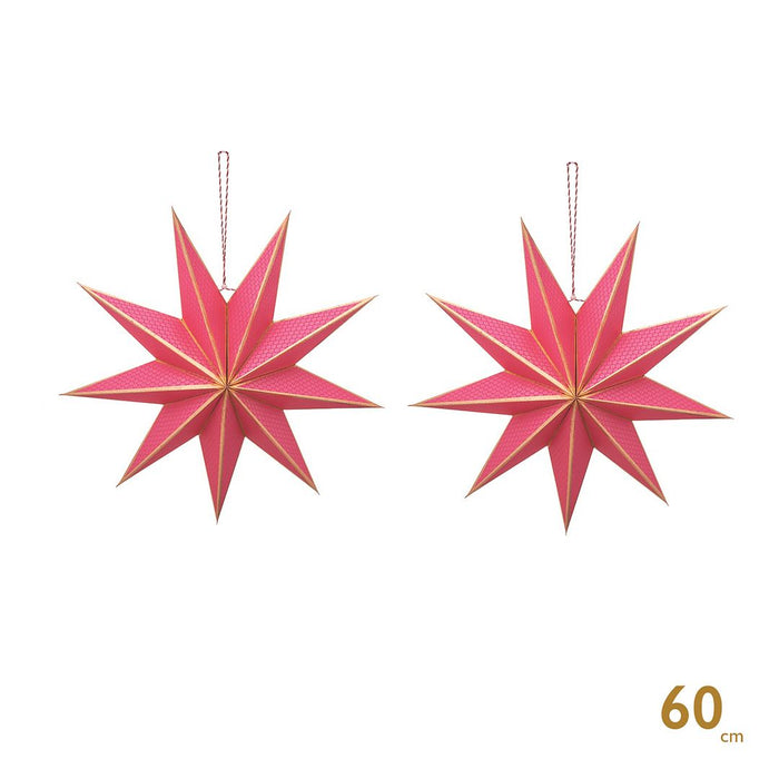 Pip Studio Kerstster - Rood - Ø 60cm - Set van 2 - Kerstdecoratie