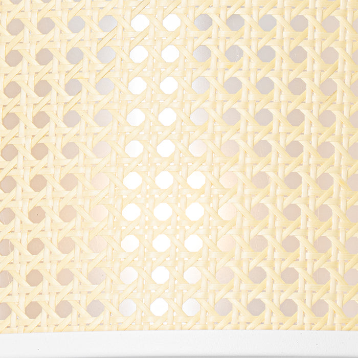 QAZQA Oosterse hanglamp wit met rotan 40 cm - Akira