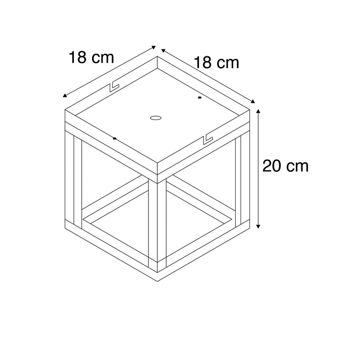 QAZQA Industriële plafondlamp roestbruin - Cage