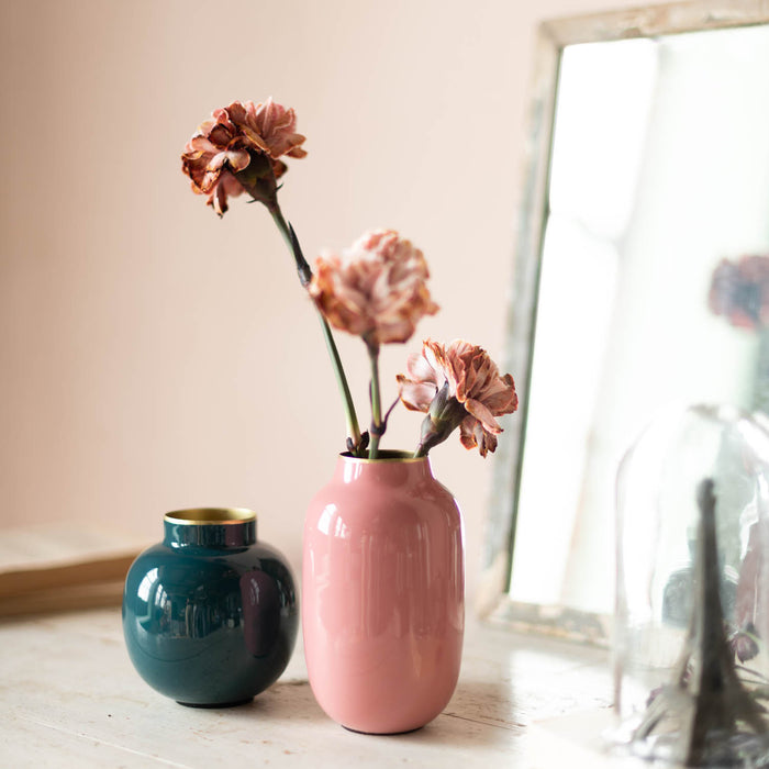 Pip Studio Mini Vases Oval & Round - Set van 2 - Roze en Donkergroen