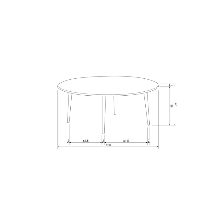 WOOOD Kalu Salontafel - Aluminium - Antique Bruin - 40x100x100