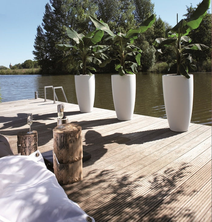 elho Pure Soft Round High Bloempot Ø 30 cm - Wit