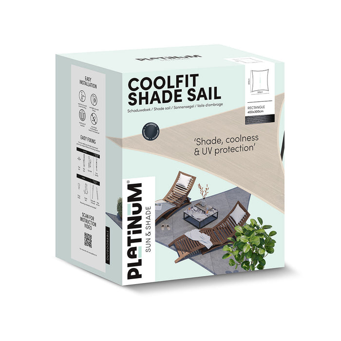 Nesling Coolfit Schaduwdoek Gebroken wit 300 x 400 cm