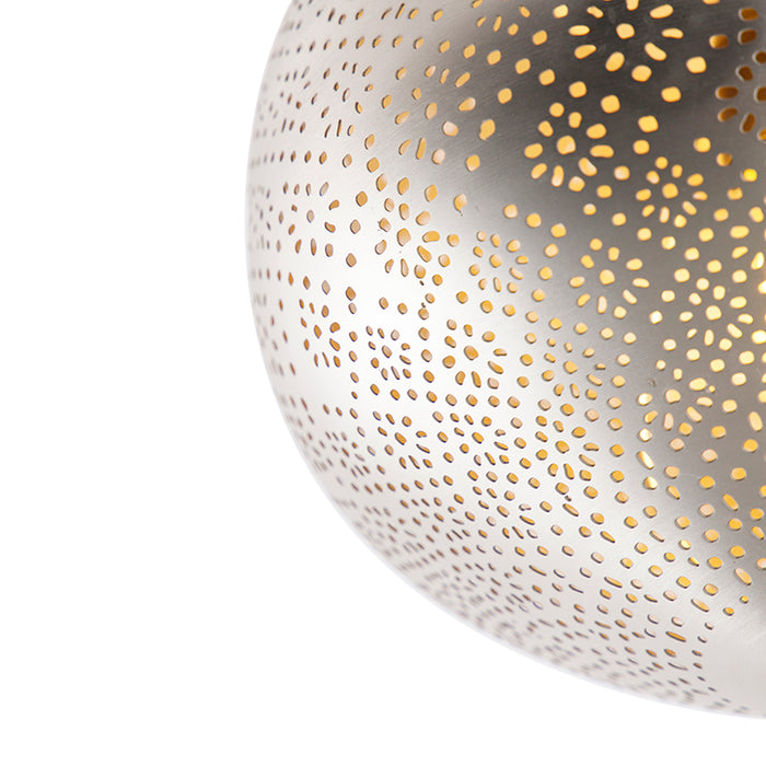 QAZQA Oosterse plafondlamp staal met lichteffect - Sinbad