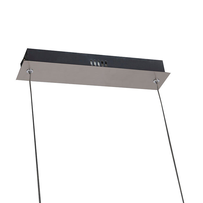 QAZQA Design hanglamp staal met touch-dimmer incl. LED - Platina