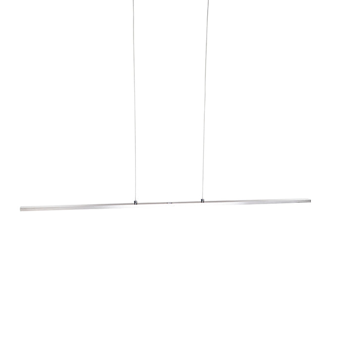 QAZQA Design hanglamp staal met touch-dimmer incl. LED - Platina