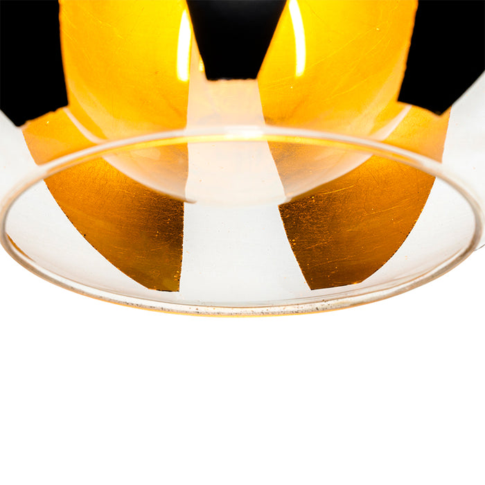 QAZQA Plafondlamp melone - Zwart - Modern - D 20cm