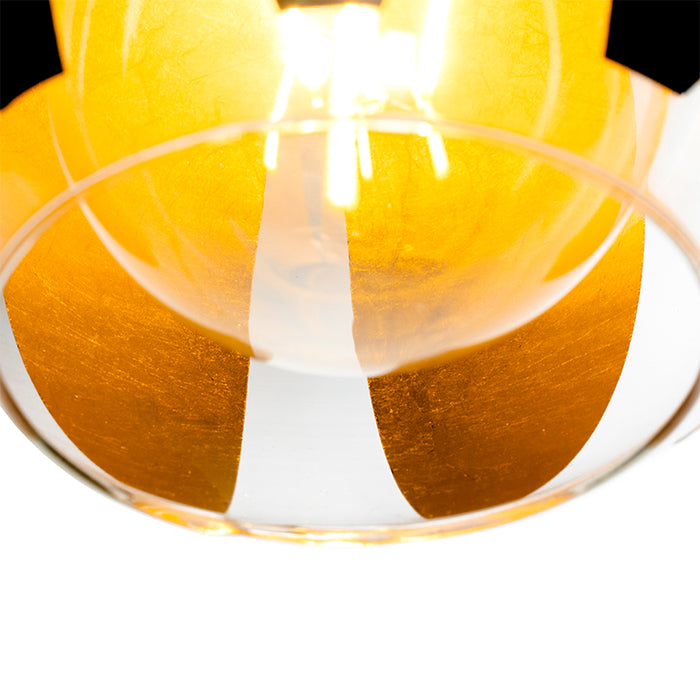 QAZQA Plafondlamp melone - Zwart - Modern - D 20cm